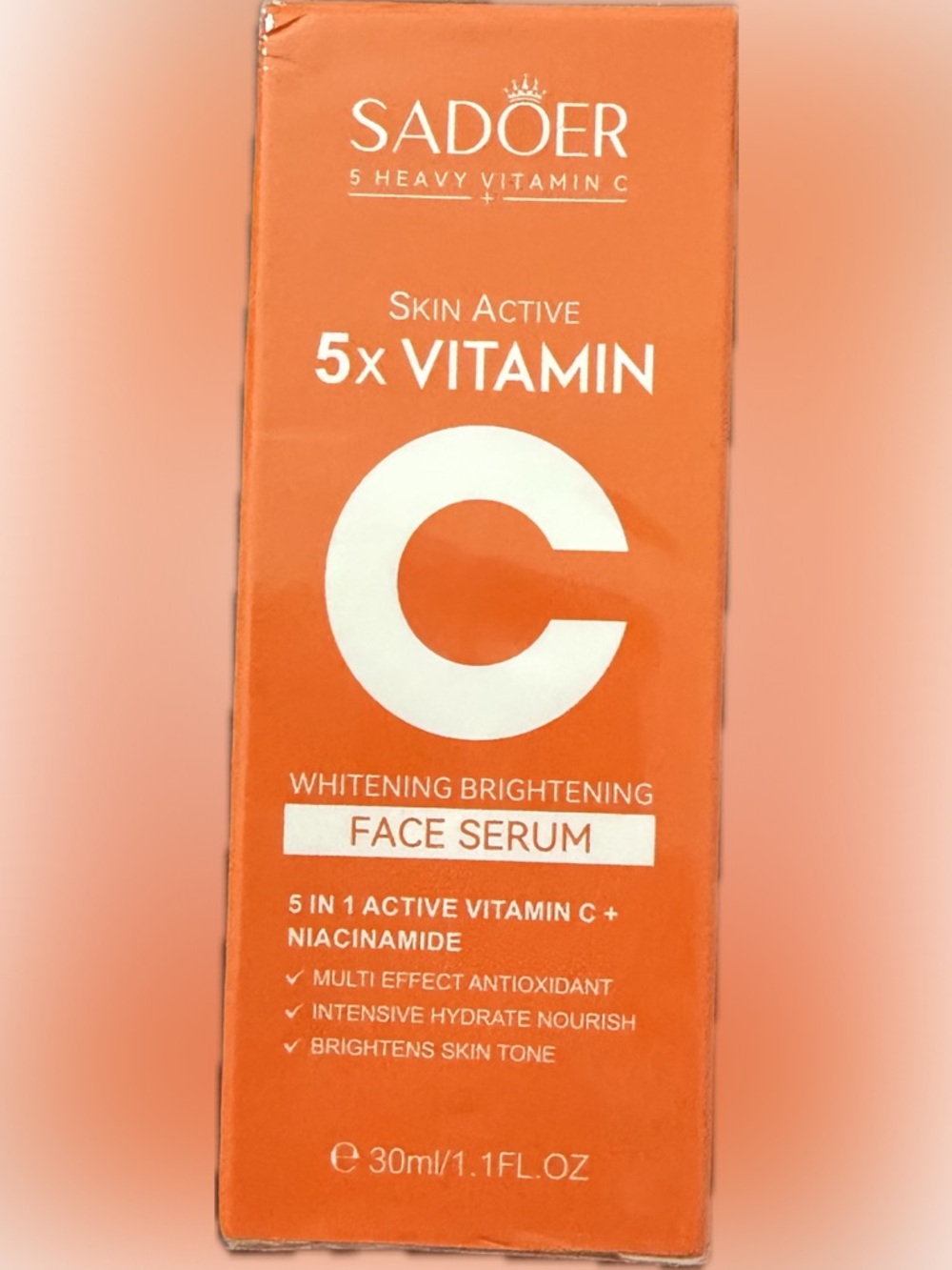 Skin Active 5x Vitamin C Whitening Brightening Face Serum - Orange